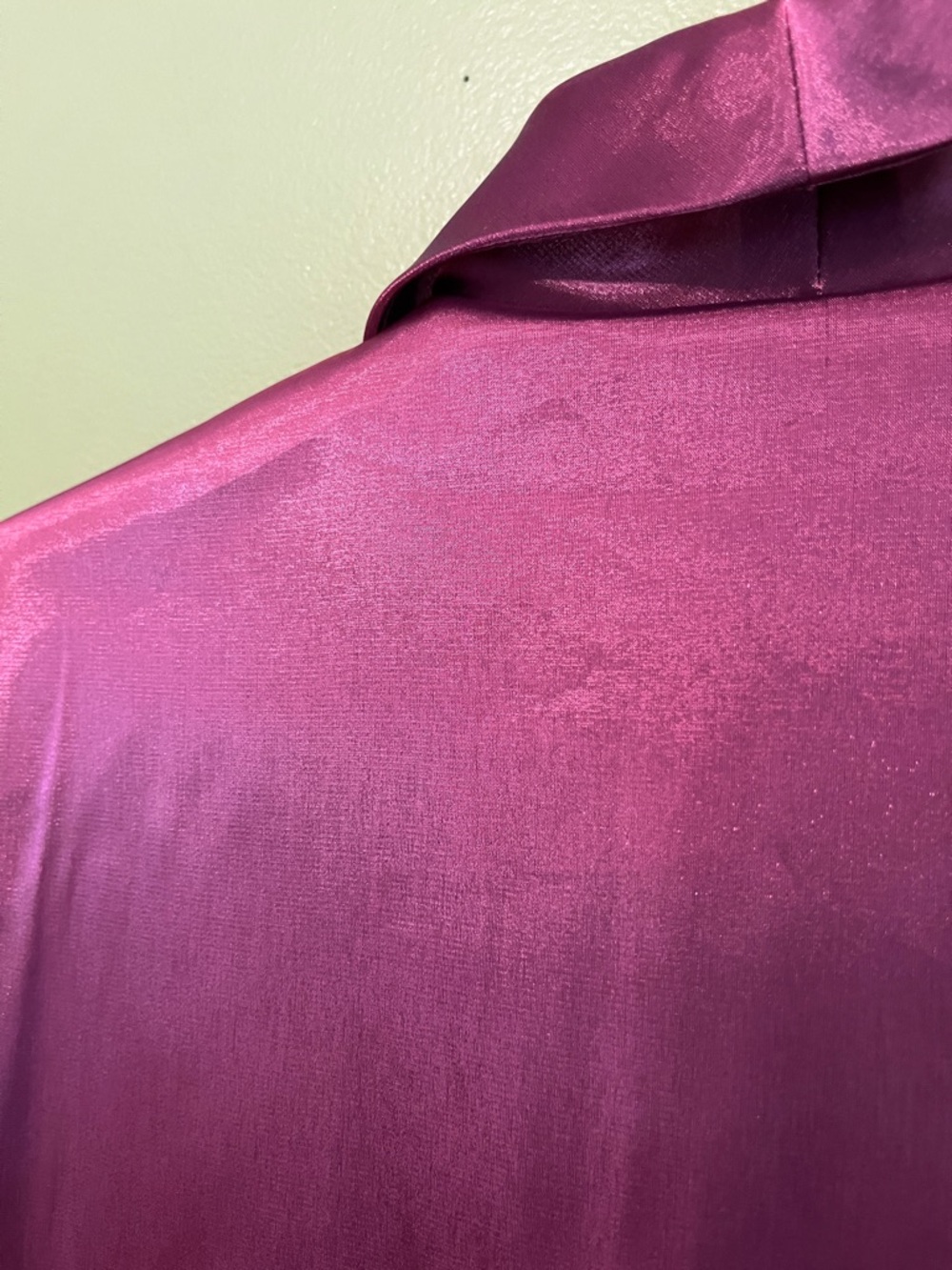 Metallic Raspberry Peplum Top - Picture 5 of 6